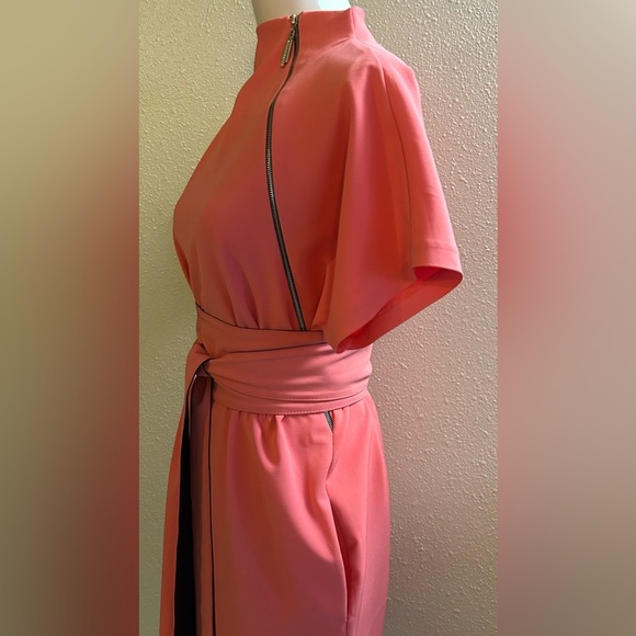 Elegant Pink Midi Dress - Picture 6 of 10